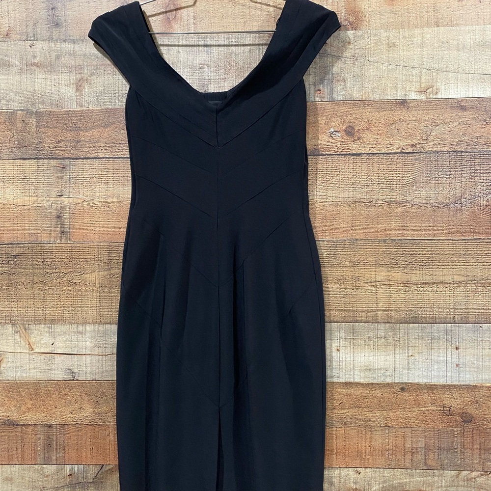 Adrianna Papell Black Sheath Designer Cocktail/Special Occasion Dress Size 4